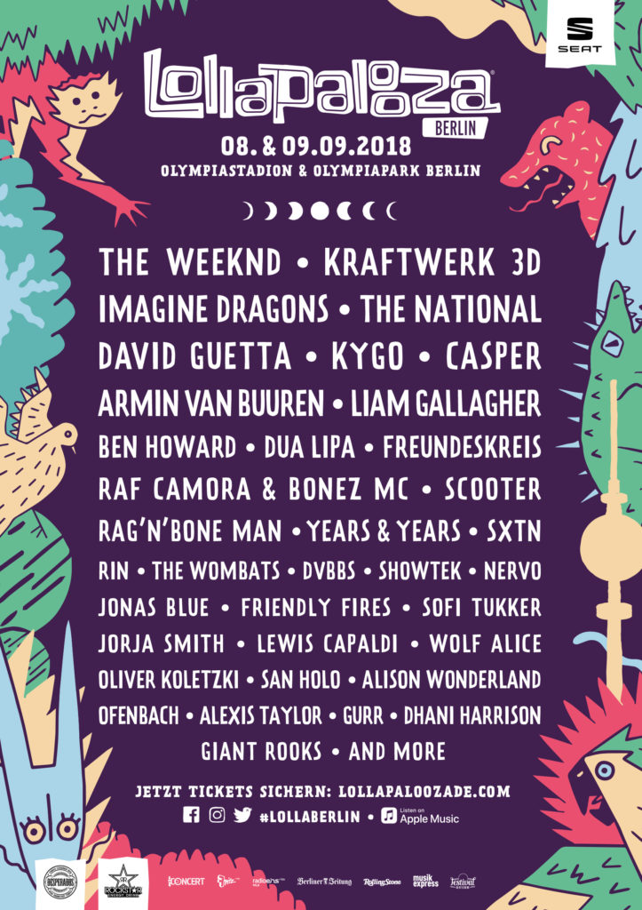 Lineup Lollapalooza Berlin 2018