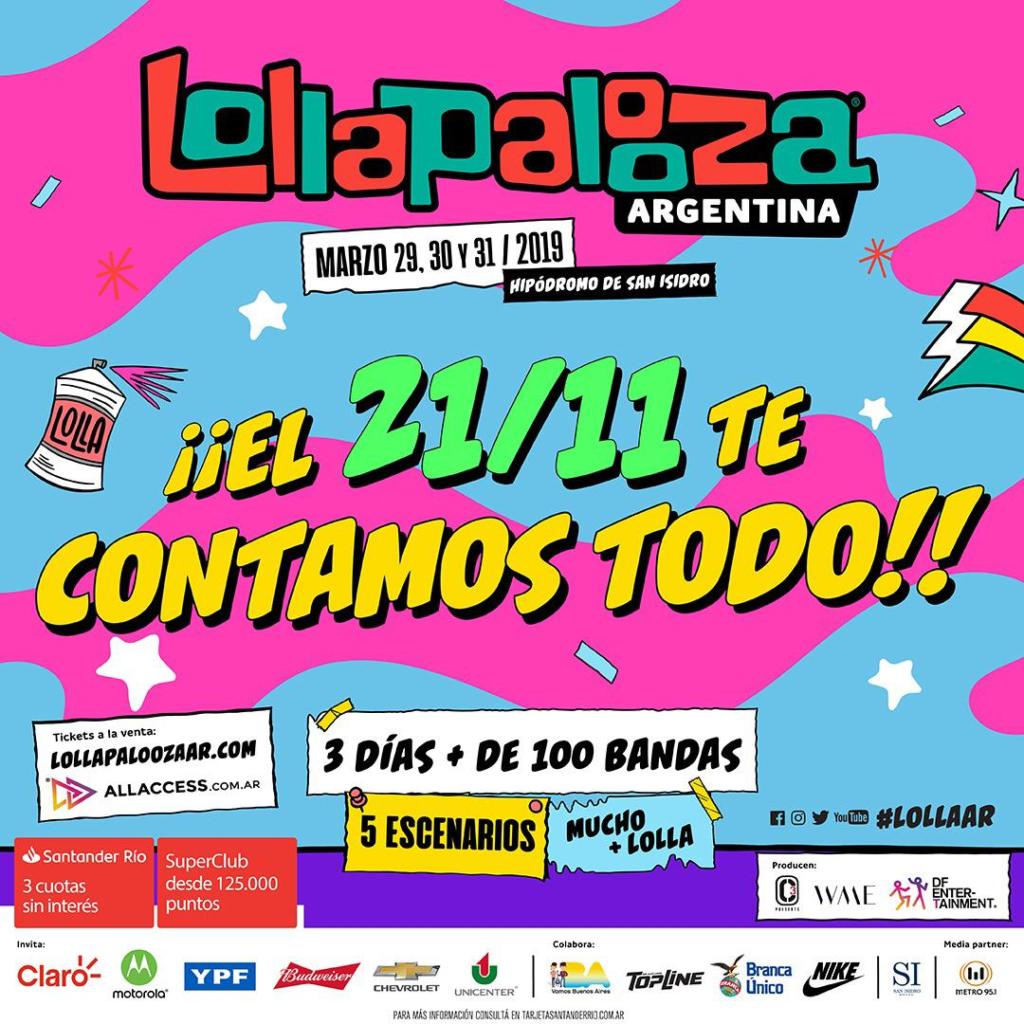 El lanzamiento del lineup será el 21 de noviembre