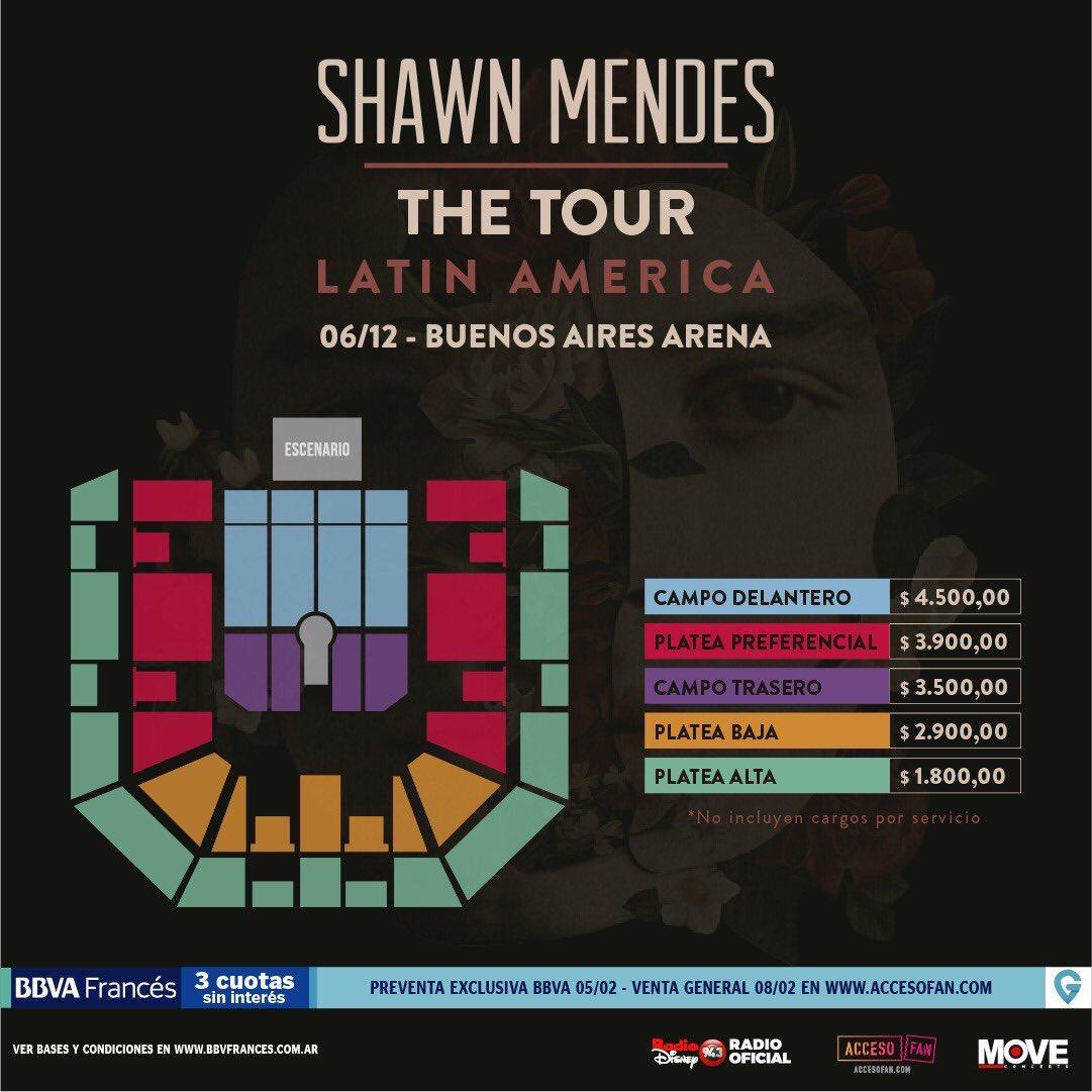Shawn Mendes en Argentina en diciembre de 2019